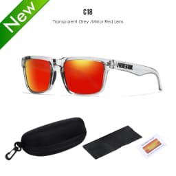 2025 Kdeam New Polarized Sunglasses for Men Women Fashion Unisex Brand Trendy Outdoor Eyewear For Couple Red Lens