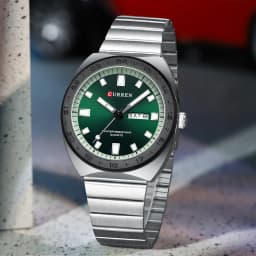 CURREN Luxury Factory Watch Men Calendar Sport Military Male Clock Brand Luxury Origianl PU Leather Steel Band Wristwatch 8208