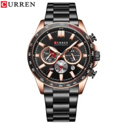 CURREN Luxury Factory Watch Men Calendar Sport Military Male Clock Brand Luxury Origianl PU Leather Steel Band Wristwatch 8208