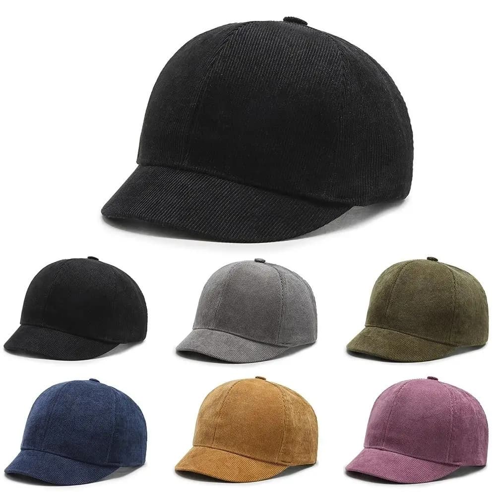 New Short Brim Solid Color Outdoor Shade Men Baseball Cap Spring Autumn Adjustable Korean Version Dad Hat Peaked Cap