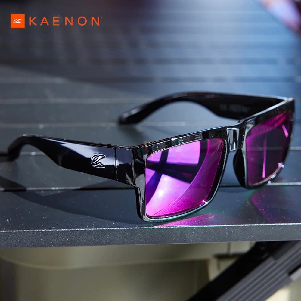 KAENON New Type Polarized Coated Sunglasses Fishing Men's Anti-Reflective Driving Sunglasses Wide Glasses Legs