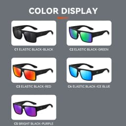 KAENON New Type Polarized Coated Sunglasses Fishing Men's Anti-Reflective Driving Sunglasses Wide Glasses Legs