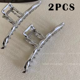 1pc Irregular Cross Design Alloy Hair Claw Simple Style Hair Claw Nonslip Ponytail Holder Shark Claw Women Elegant Hair Claw
