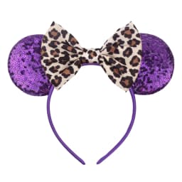1pc Chic Mouse Ears Headband Sequins 5"Bow Hairband For Girls Women Holiday Festival Party DIY Women Hair Accessories Gift
