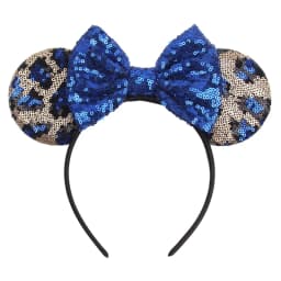 1pc Chic Mouse Ears Headband Sequins 5"Bow Hairband For Girls Women Holiday Festival Party DIY Women Hair Accessories Gift