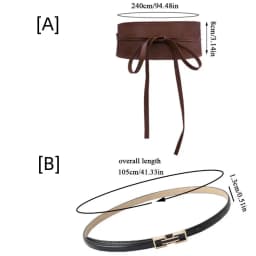 Boho Belt For Women Bowknot Faux Leather Wrap Around Obi Style Cinch Waistband Black Cummerbund Brown Women Wide Corset Belt