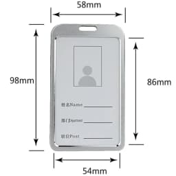 Fashion Unisex Card Cover Women Lanyard Aluminum Alloy Work ID Card Holder Business Work Card ID Badge Holder Metal Bags Case