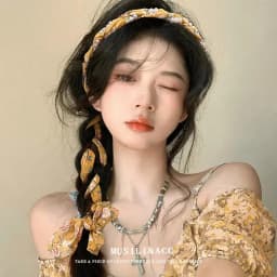 French pearl streamer tied hair integrated headband girl premium braided hair braided hairband hairpin headpiece beach vacation