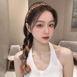 French pearl streamer tied hair integrated headband girl premium braided hair braided hairband hairpin headpiece beach vacation