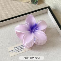 8CM Gradient Large Flower Acrylic Hair Clip For Women Sweet Hair Claws Crab Clamp Barrettes Hawaiian Headwear Accessories