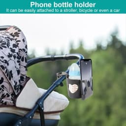 2-in-1 Baby Stroller Cup Holder Phone Holder Multifunctional Universal Infant Bottle Holder Stroller Accessories Cup Holder