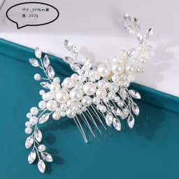 Trendy Wedding Hair Accessories Hair Comb Pearl Headdress Bridal Flower Hair Comb woman Tiara Prom Handmade Hair ornaments