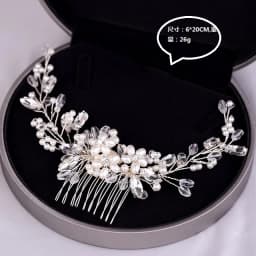 Trendy Wedding Hair Accessories Hair Comb Pearl Headdress Bridal Flower Hair Comb woman Tiara Prom Handmade Hair ornaments