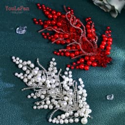 YouLaPan Bride Pearl Headband Rhinestone Chain Wedding Women Hair Pieces Handmade Headwear Trendy Party Hair Accessories HP739