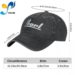 Pearl Drums Unisex Baseball Cap Men Women Snapback Hat Dad Hat Summer Sun Cap for Men and Women Hats