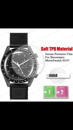 Soft TPU Hydrogel Film For Omega For Swatch Co Branded Watch Screen Protector For Bioceramic MoonSwatch SO33 Full Coverage Film