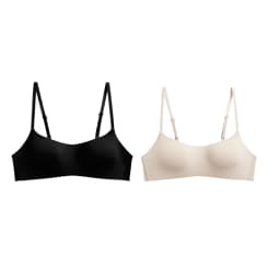 2Pcs/Set Non-wire Bras Women's Seamless U-Neck Fixed Cup Bra Small Breast Sexy Lingerie Everyday Comfort Bralette Intimates