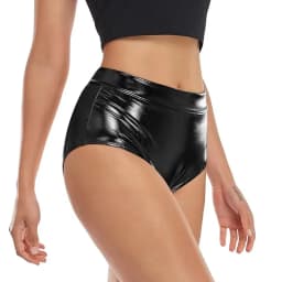 Sexy Nightclub Short Pants Shiny PU Leather Shorts for Women Girls Slim Elastic Waist Shorts Plus Size Comfort Soft Hot Pants
