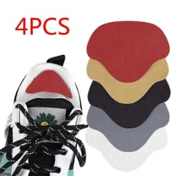 4Pcs Sneaker Heel Repair Pad Adjustable Size Wear-resistant Footbed Invisible Heel Repair Pad Repair Shoe Hole Pad Back Sticker