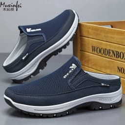Men's Shoes 2026 Spring New Versatile Casual Half Top Single Shoes Comfortable, Breathable, Odorous Foot Size 39-47