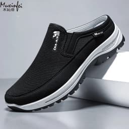 Men's Shoes 2026 Spring New Versatile Casual Half Top Single Shoes Comfortable, Breathable, Odorous Foot Size 39-47