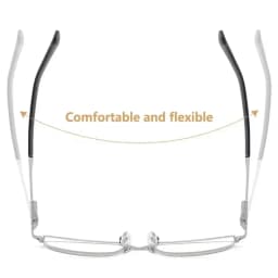 Men's Half-frame Business Reading Glasses Anti-blue Light Anti-fatigue Metal Frame Presbyopia Glasses +1.0 To +4.0