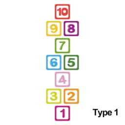 Home Nursery Kindergarten Decoration Number Grids Hopscotch Game Floor Stickers Parent-child Gift