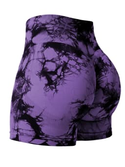 2024 Summer New 16 Color Sexy Tie Dye Shorts Woman Fitness Seamless Butt Lifting Shorts One Pieces Activewear Running Outdoors