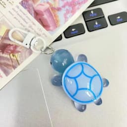 Cartoon Resin Luminous Turtle Ornament Keychain Glow-in-the-dark Color Turtle Keyring Bag Pendant Accessor Girlfriends Gifts
