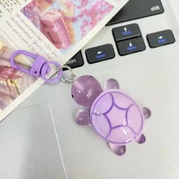 Cartoon Resin Luminous Turtle Ornament Keychain Glow-in-the-dark Color Turtle Keyring Bag Pendant Accessor Girlfriends Gifts