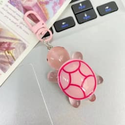 Cartoon Resin Luminous Turtle Ornament Keychain Glow-in-the-dark Color Turtle Keyring Bag Pendant Accessor Girlfriends Gifts