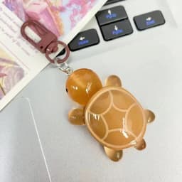Cartoon Resin Luminous Turtle Ornament Keychain Glow-in-the-dark Color Turtle Keyring Bag Pendant Accessor Girlfriends Gifts