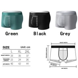 Magneticfit EFT Energy-field-therapy Men's Underwear,Long Lasting Slim Briefs