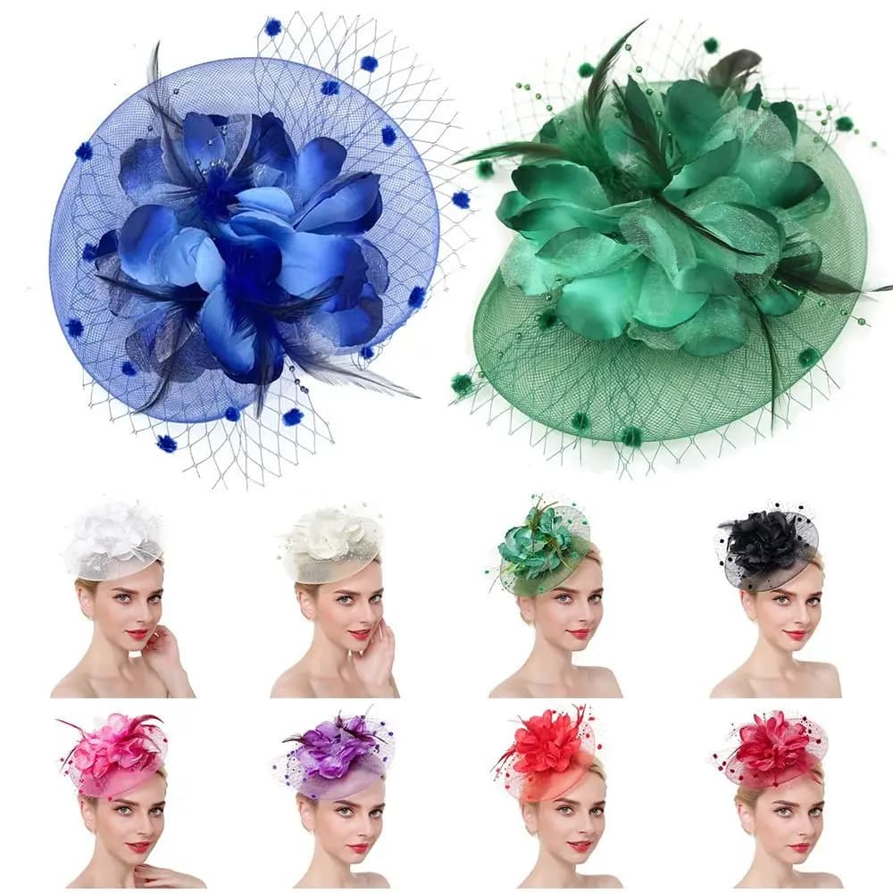 Wedding Fascinator Hats Stylish Hair Accessories Flower Pearl Headband Charming Fascinators Top Hat Women Girls