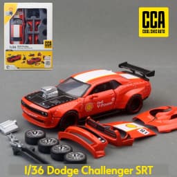 CCA COOL CHIC AUTO 1/36 Dodge Challenger SRT Hellcat Assembled Modified Toy Car Model Diecast Alloy Miniature Collection Gift