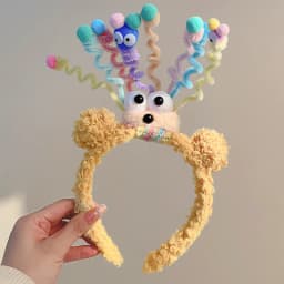Recruiting Peach Blossoms~Cute Plush Flower Hair Hoop Female Cartoon Sweet Hair Hairpin Wash Anti slip Headband Hair Accessories