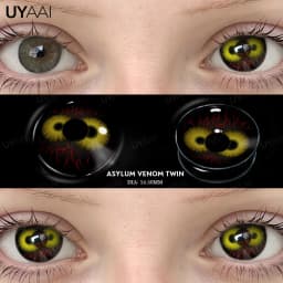 UYAAI 1 Pair Cosplay Multicontacts for Eyes White Colored Lenses Anime Vampire Red Lenses Black Lenses for Halloween Purple Len