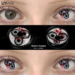 UYAAI 1 Pair Cosplay Multicontacts for Eyes White Colored Lenses Anime Vampire Red Lenses Black Lenses for Halloween Purple Len
