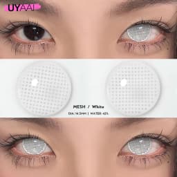 UYAAI 1 Pair Cosplay Multicontacts for Eyes White Colored Lenses Anime Vampire Red Lenses Black Lenses for Halloween Purple Len