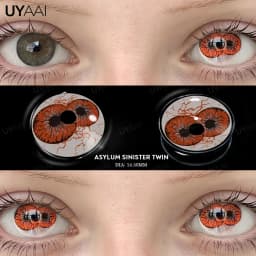 UYAAI 1 Pair Cosplay Multicontacts for Eyes White Colored Lenses Anime Vampire Red Lenses Black Lenses for Halloween Purple Len