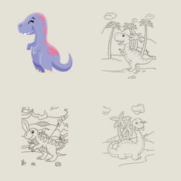 16 Pages Montessori Children's Coloring Books Mermaid Dinosaur Unicorn Baby Drawing Book School Early Education Montessori Toys