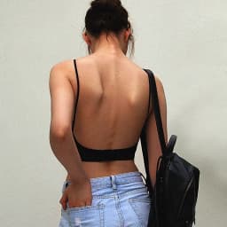 U-shaped backless beautiful and sexy bra plus size lace bra, women's invisible no steel ring fashion triangle cup bra