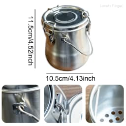 Paint Brush Cleaner and Holder - Airtight Stainless Steel Brush Washer for Painting with Removable Porous Filter (Medium)