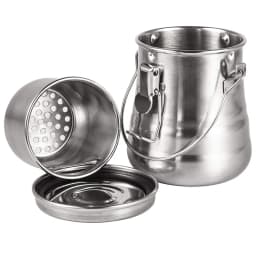 Paint Brush Cleaner and Holder - Airtight Stainless Steel Brush Washer for Painting with Removable Porous Filter (Medium)