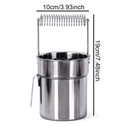 Paint Brush Cleaner and Holder - Airtight Stainless Steel Brush Washer for Painting with Removable Porous Filter (Medium)