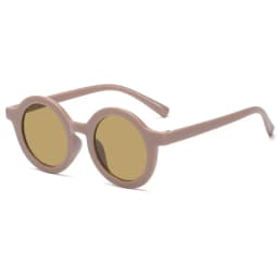 New Fashion Round Frame Candy Colored Sunglasses for Baby Retro Solid Color Round Convenience Glasses for Children