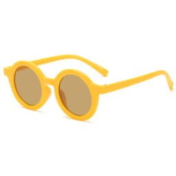New Fashion Round Frame Candy Colored Sunglasses for Baby Retro Solid Color Round Convenience Glasses for Children