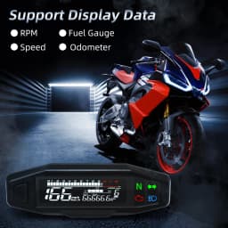 Motorcycle Speedometer Universal Digital Dashboard Instrument with Turn Signal Light Km/h Hour Meter Oil Gauge Tach Waterproof