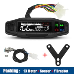Motorcycle Speedometer Universal Digital Dashboard Instrument with Turn Signal Light Km/h Hour Meter Oil Gauge Tach Waterproof