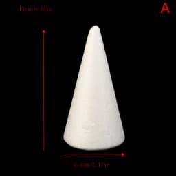Polystyrene Cone Flat Foam Cone For Handmade Craft DIY Accessory Party Celebration Festival Home Decoration